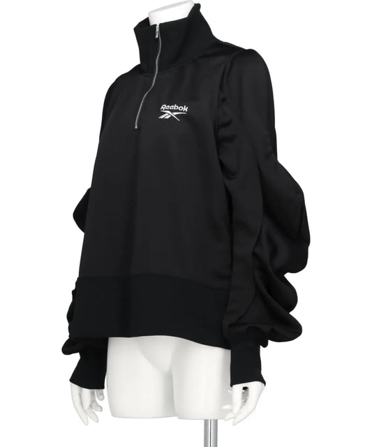 REEBOK HALF ZIP DEFORMED SWEATSHIRT