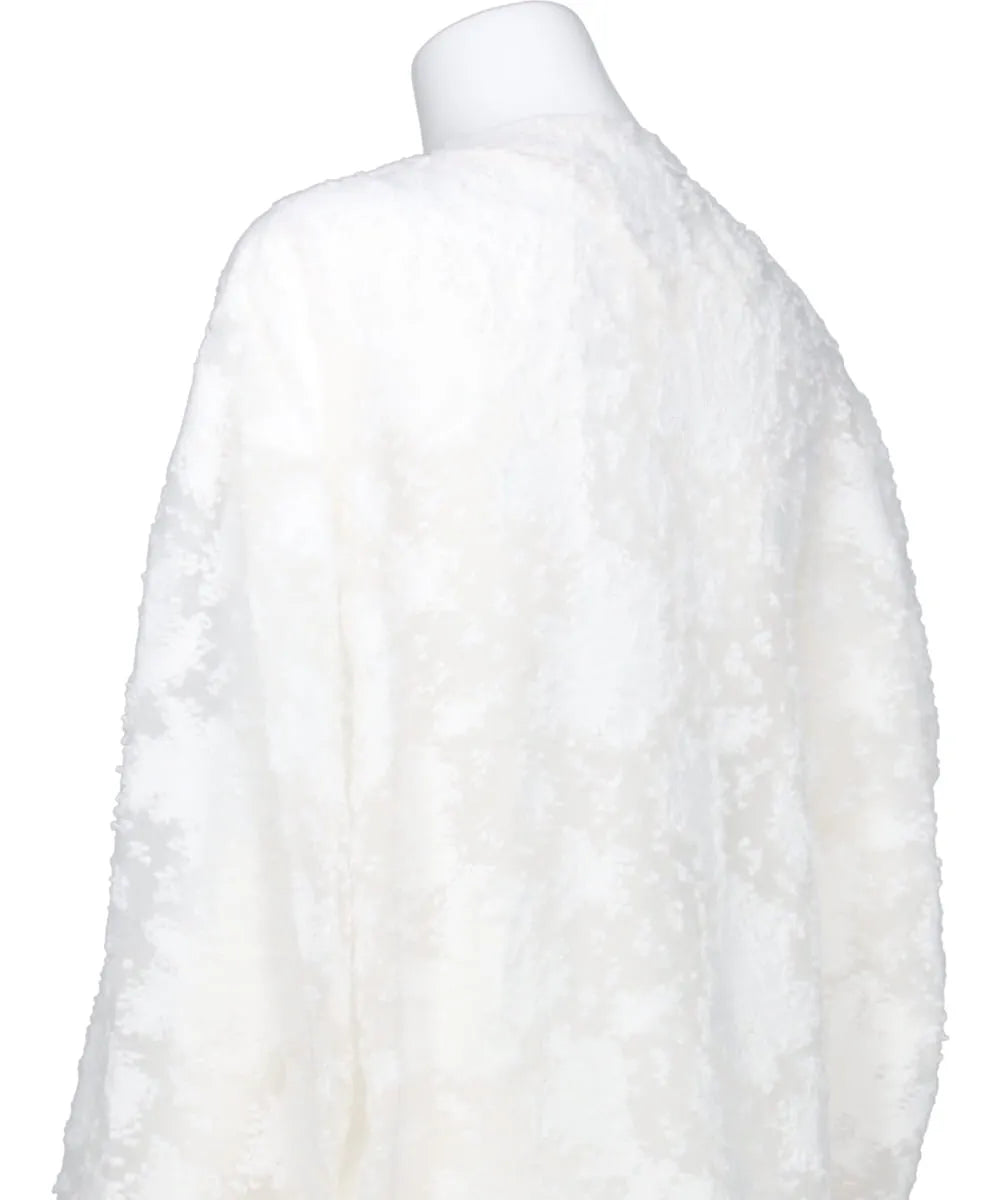 CUT JACQUARD ORGANDY OVER CARDIGAN