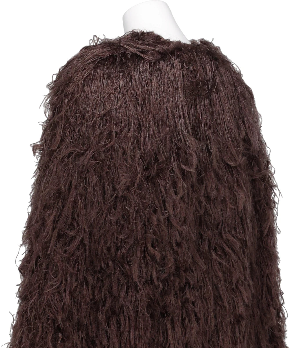 LONG SHAGGY KNIT CARDIGAN