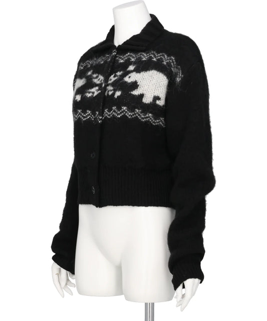 HEART NORDIC SHORT CARDIGAN