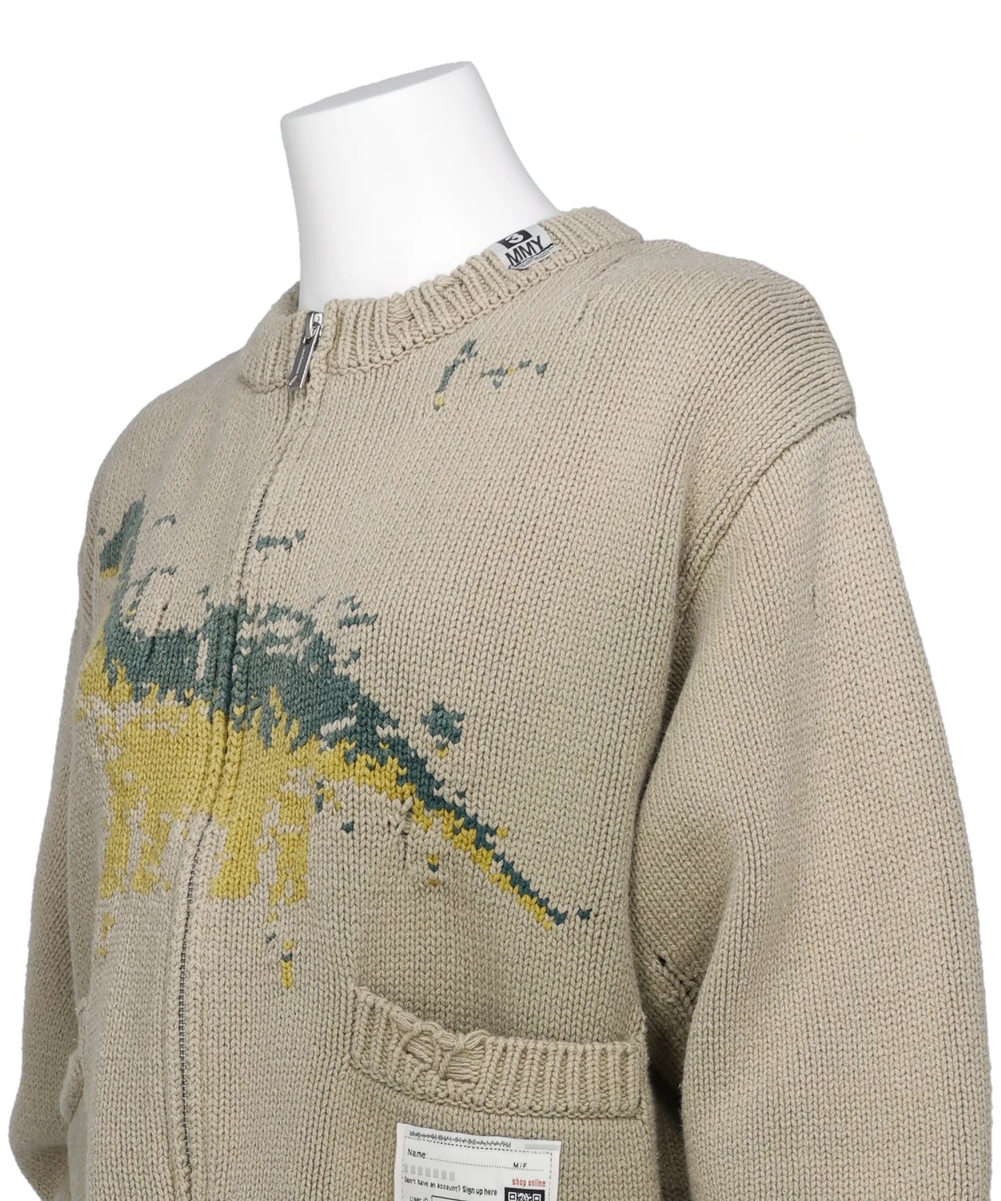 DINASOUR JACQUARD KNIT CARDIGAN