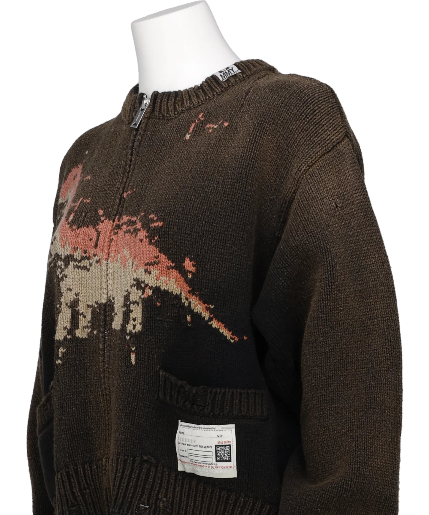 DINASOUR JACQUARD KNIT CARDIGAN