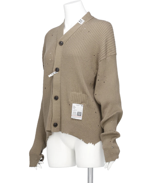 DISTRESSED KNIT CARDIGAN