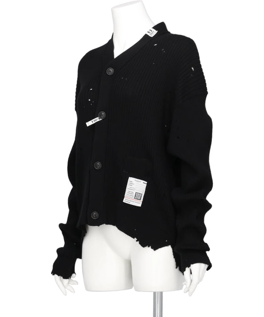 DISTRESSED KNIT CARDIGAN