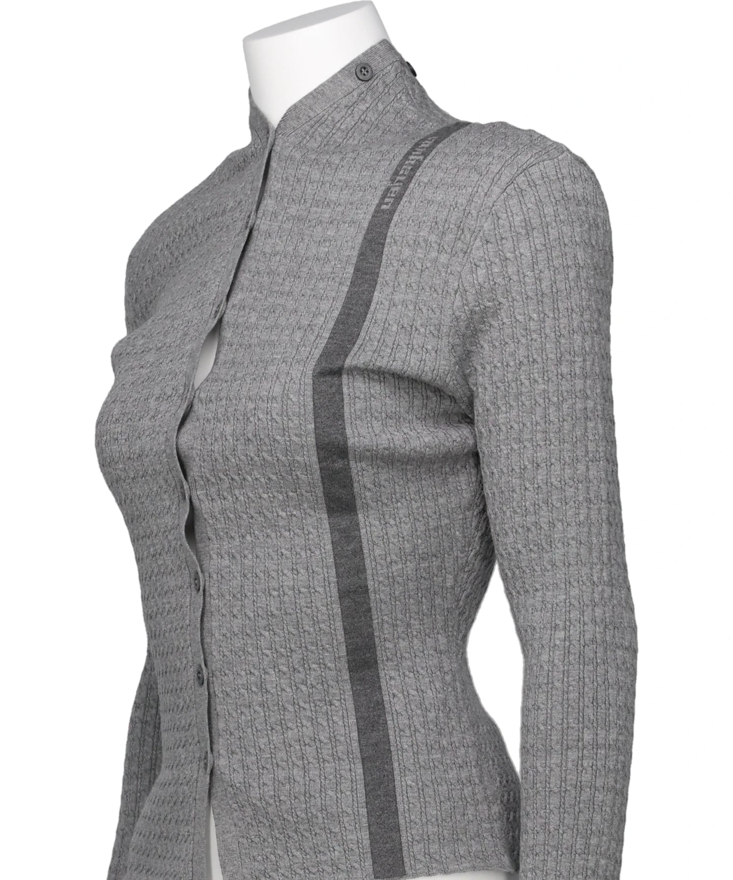 ECO VERO VEIL CABLE KNIT CARDIGAN