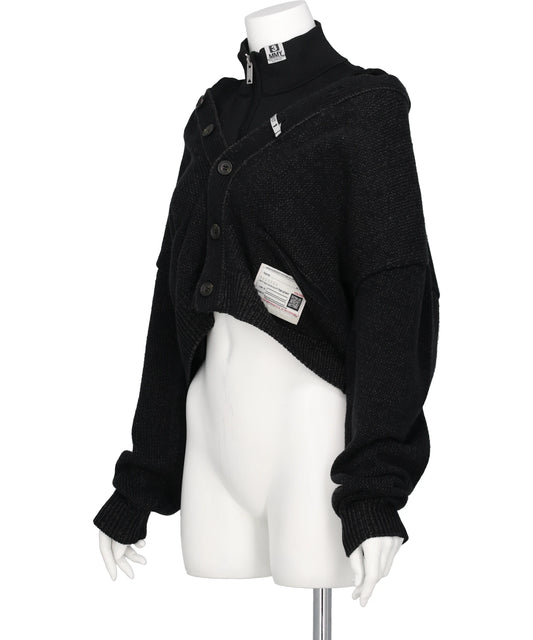 LAYERED KNIT CARDIGAN