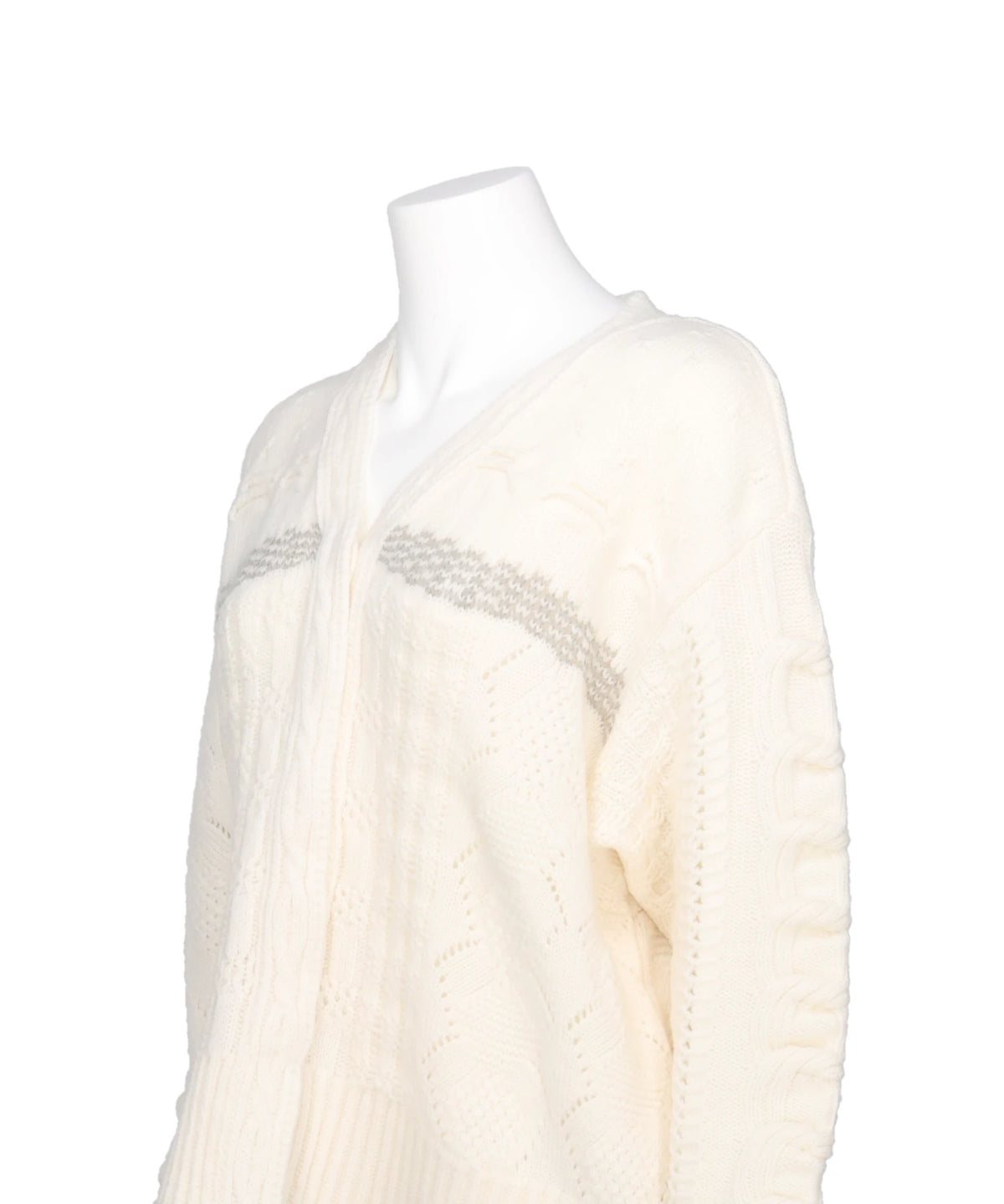 WOOL CABLE KNIT CARDIGAN