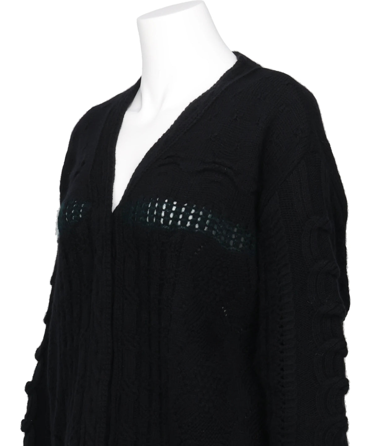 WOOL CABLE KNIT CARDIGAN