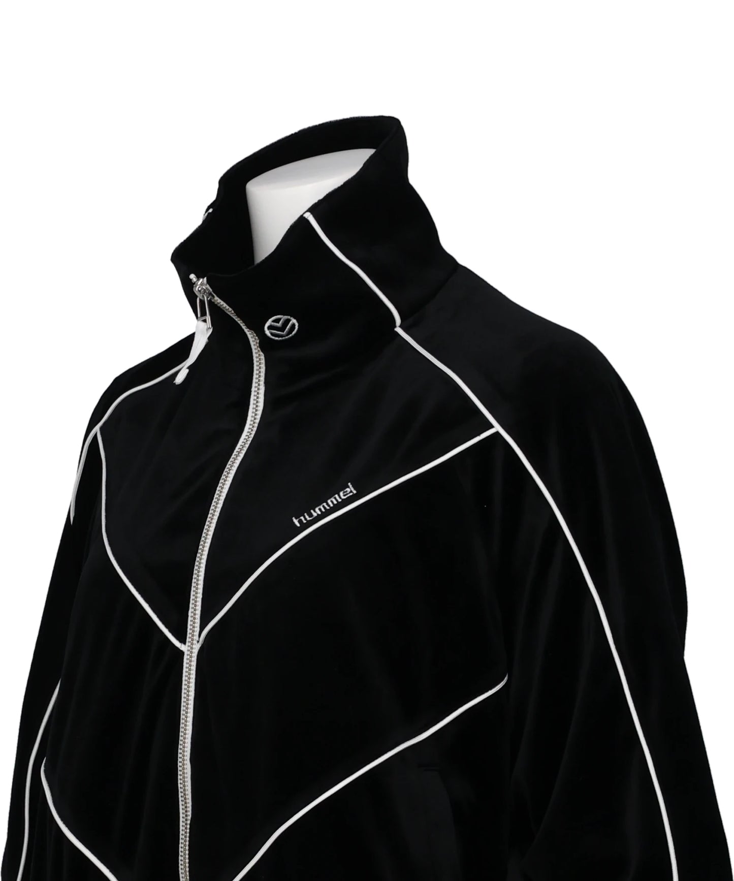 CHEVRON PIPING VELVET TRACK JACKET