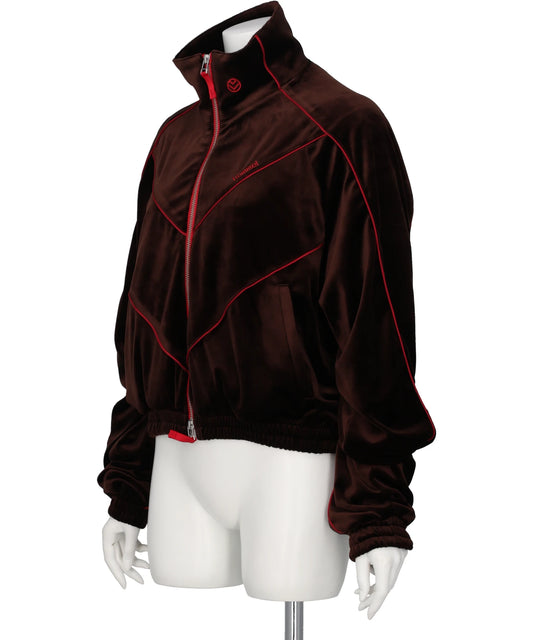 CHEVRON PIPING VELVET TRACK JACKET