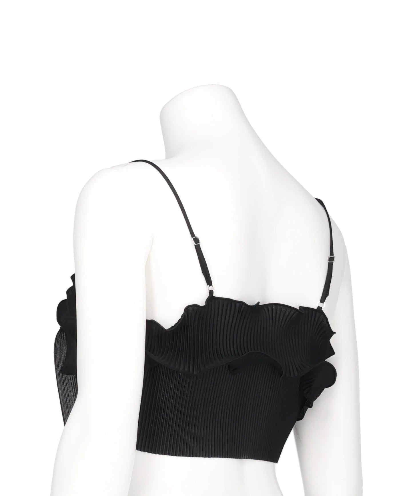 RIPPLE SHEER CAMISOLE BLACK