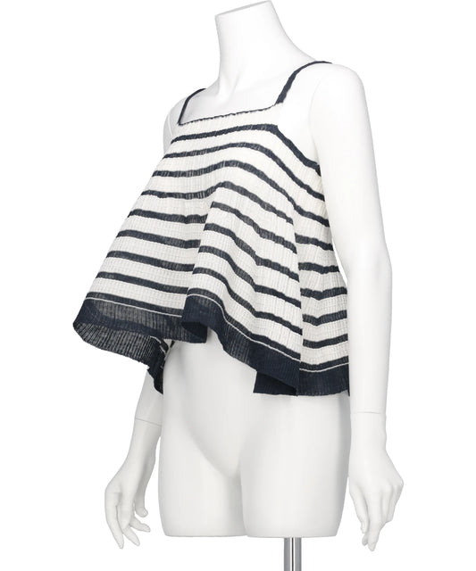 ASYMMETRY STRIPED SEEMLES CAMI