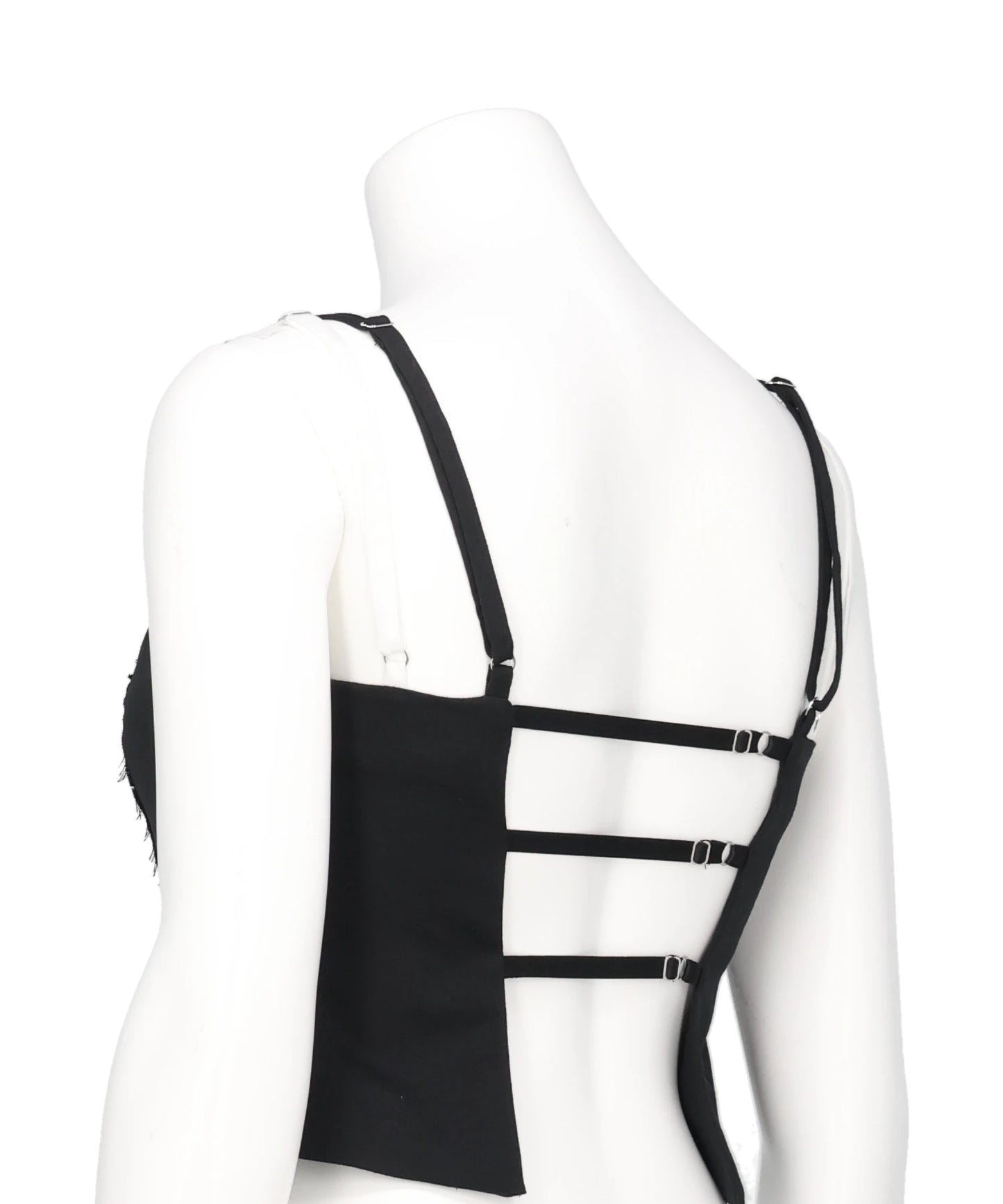 SEAM FRAYED BUSTIER TOPS