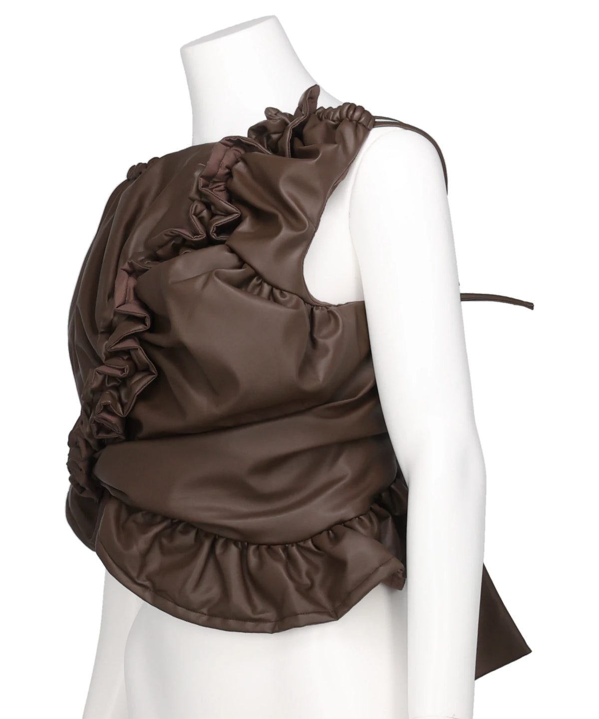 FAUX LEATHER BUSTIER
