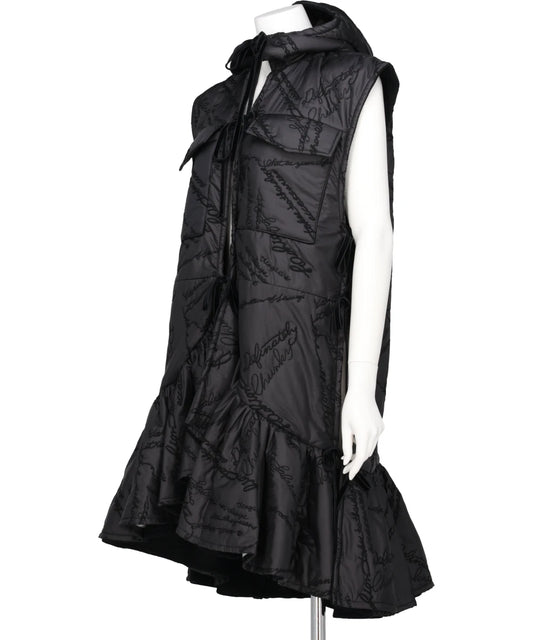 QUILTING RUFFLED GILET