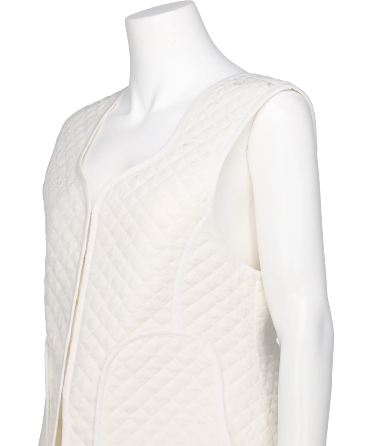 FLORAL JACQUARD QUILTING VEST