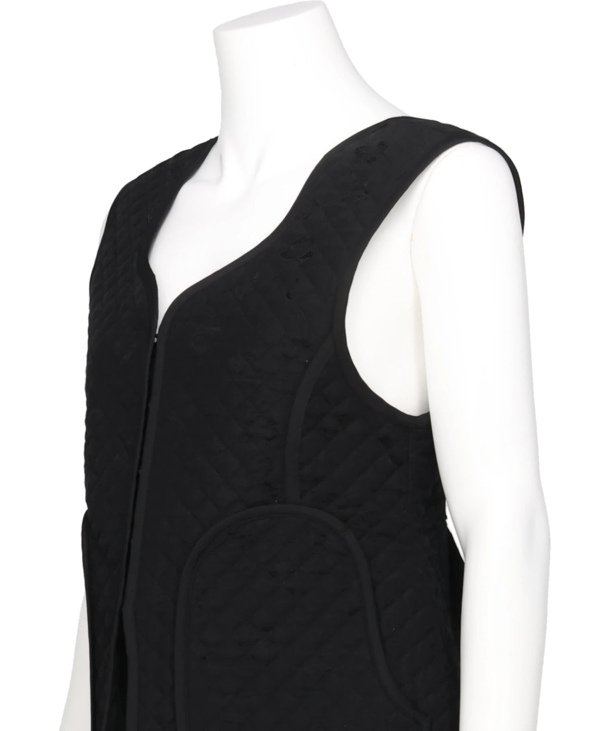 FLORAL JACQUARD QUILTING VEST