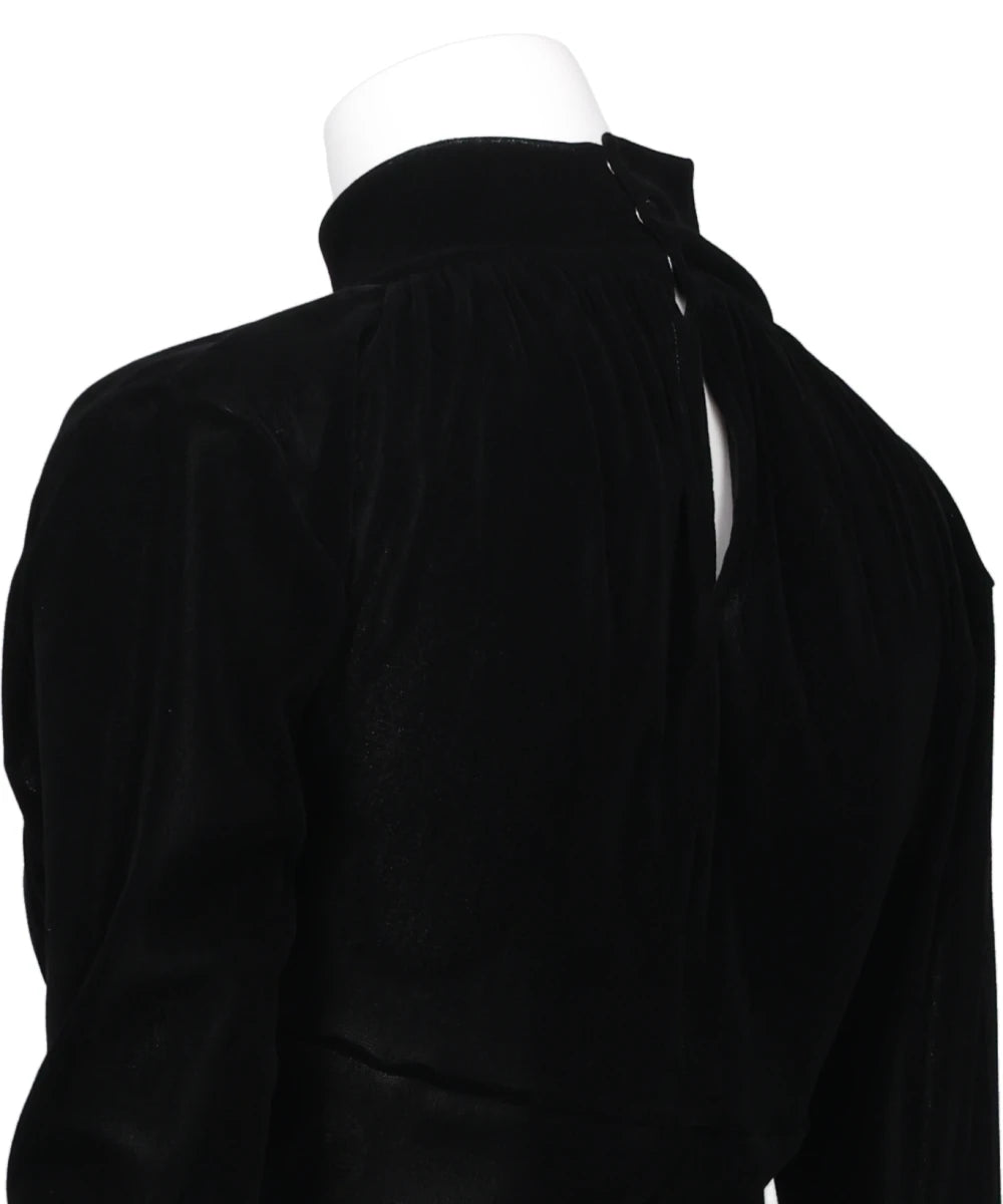 VELVET TULLE TURTLENECK BODYSUIT