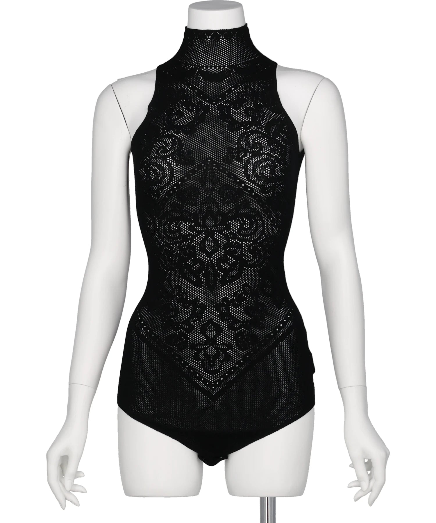 FETICO(フェティコ) 2026SS DAMASK LACE KNIT TURTLENECK BODYSUIT