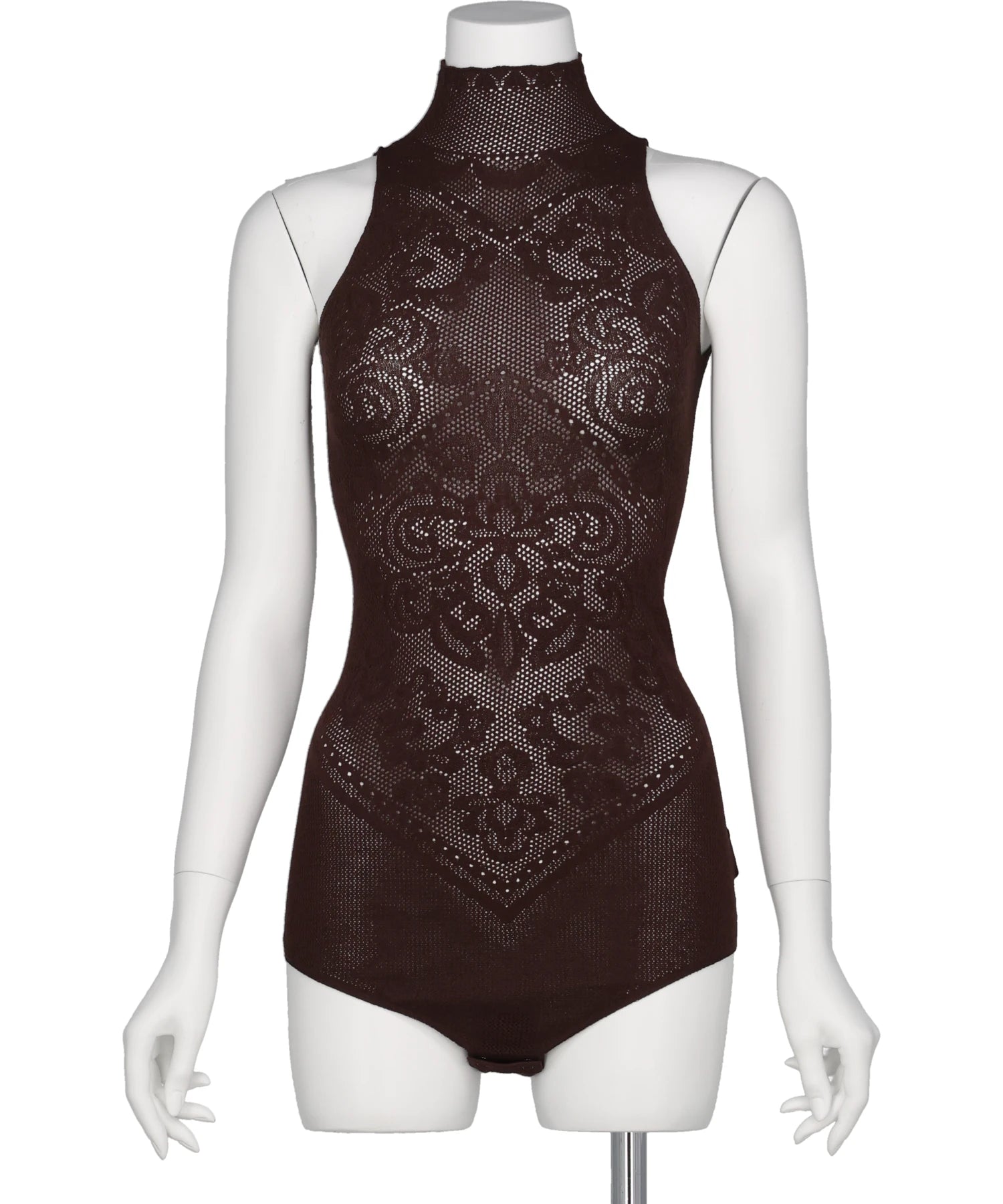 FETICO(フェティコ) 2026SS DAMASK LACE KNIT TURTLENECK BODYSUIT