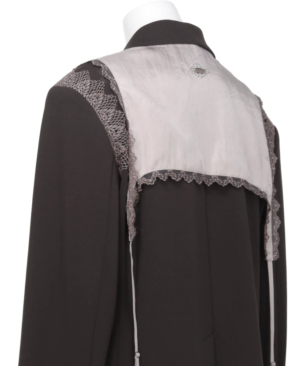 GARTER COLLAR PEAKED LAPEL JACKET