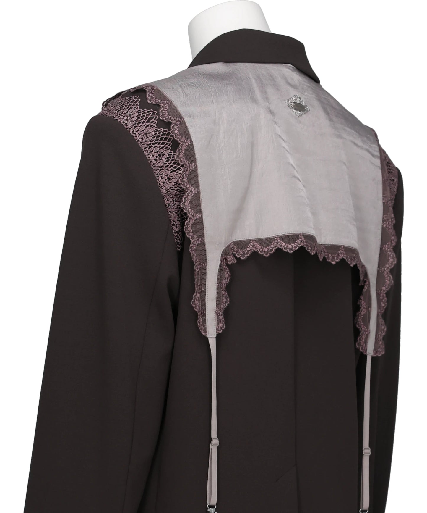 GARTER COLLAR PEAKED LAPEL JACKET