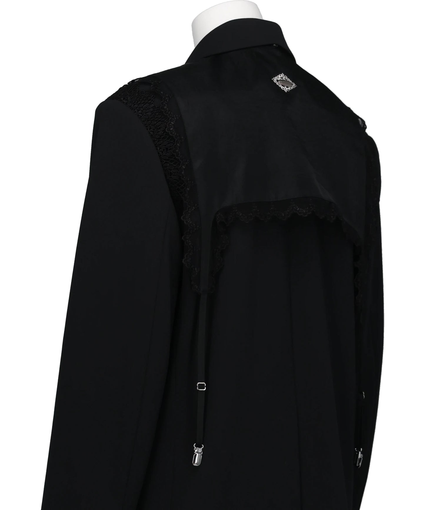 GARTER COLLAR PEAKED LAPEL JACKET