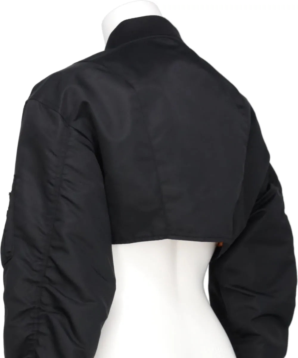 NYLON TWILL CUTTING BOMBER JACKET