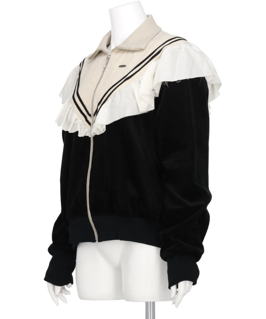 FRILL CORDUROY TRACK JACKET