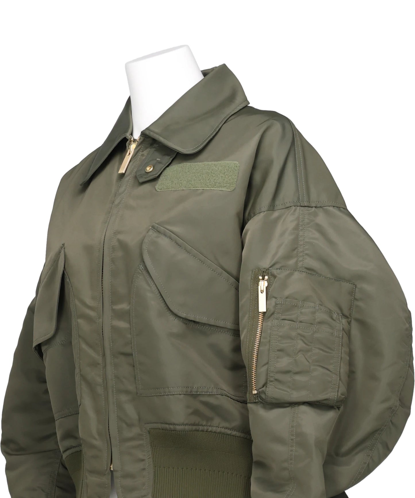 NYLON TWILL 3D EMBROIDERY FLIGHT JACKET