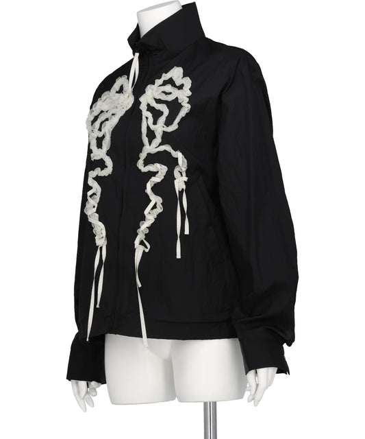 RIBBON TULLE EMBROIDERY WIND BREAKER