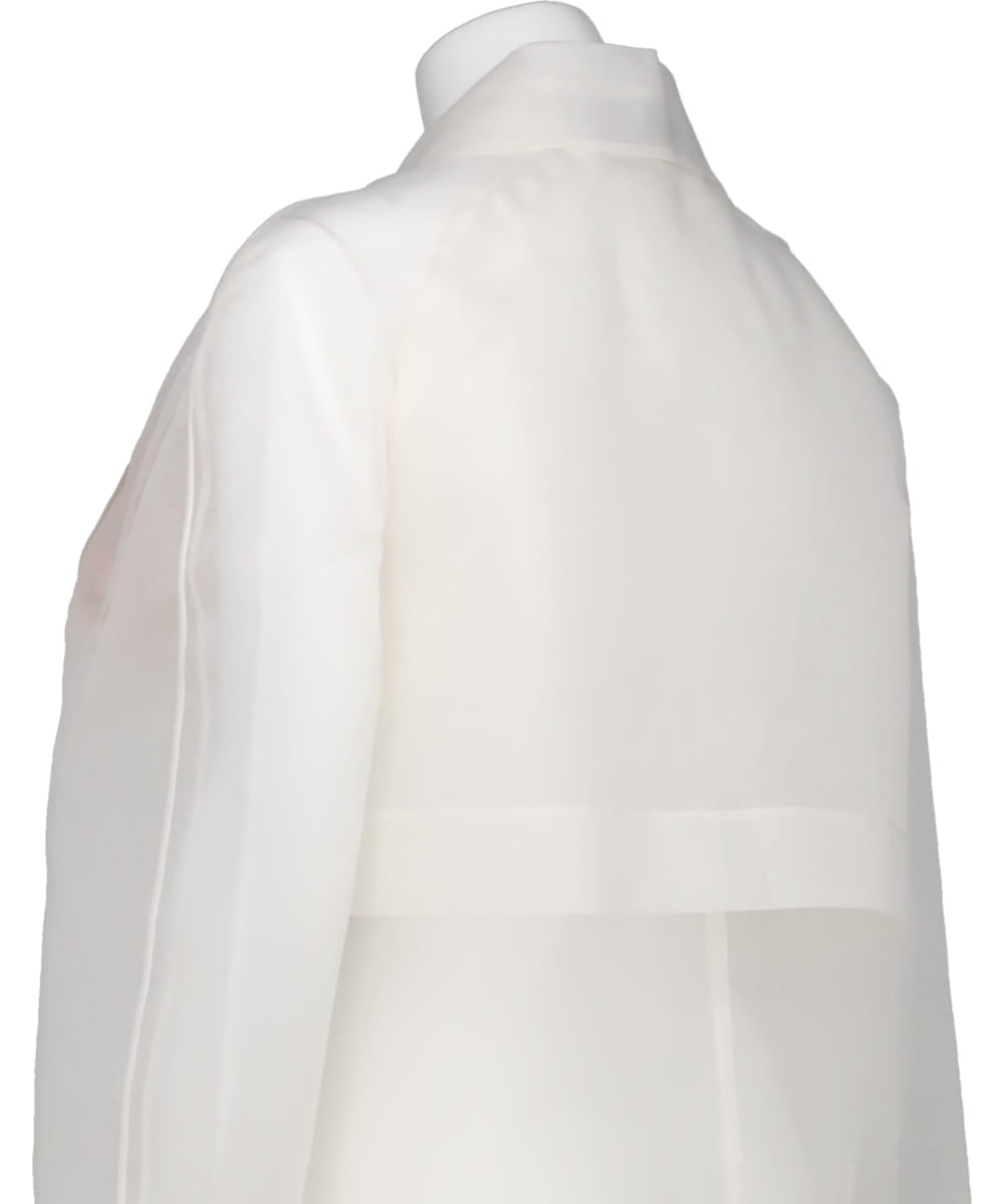 SHEER STUFFED CARNATION CAR COAT