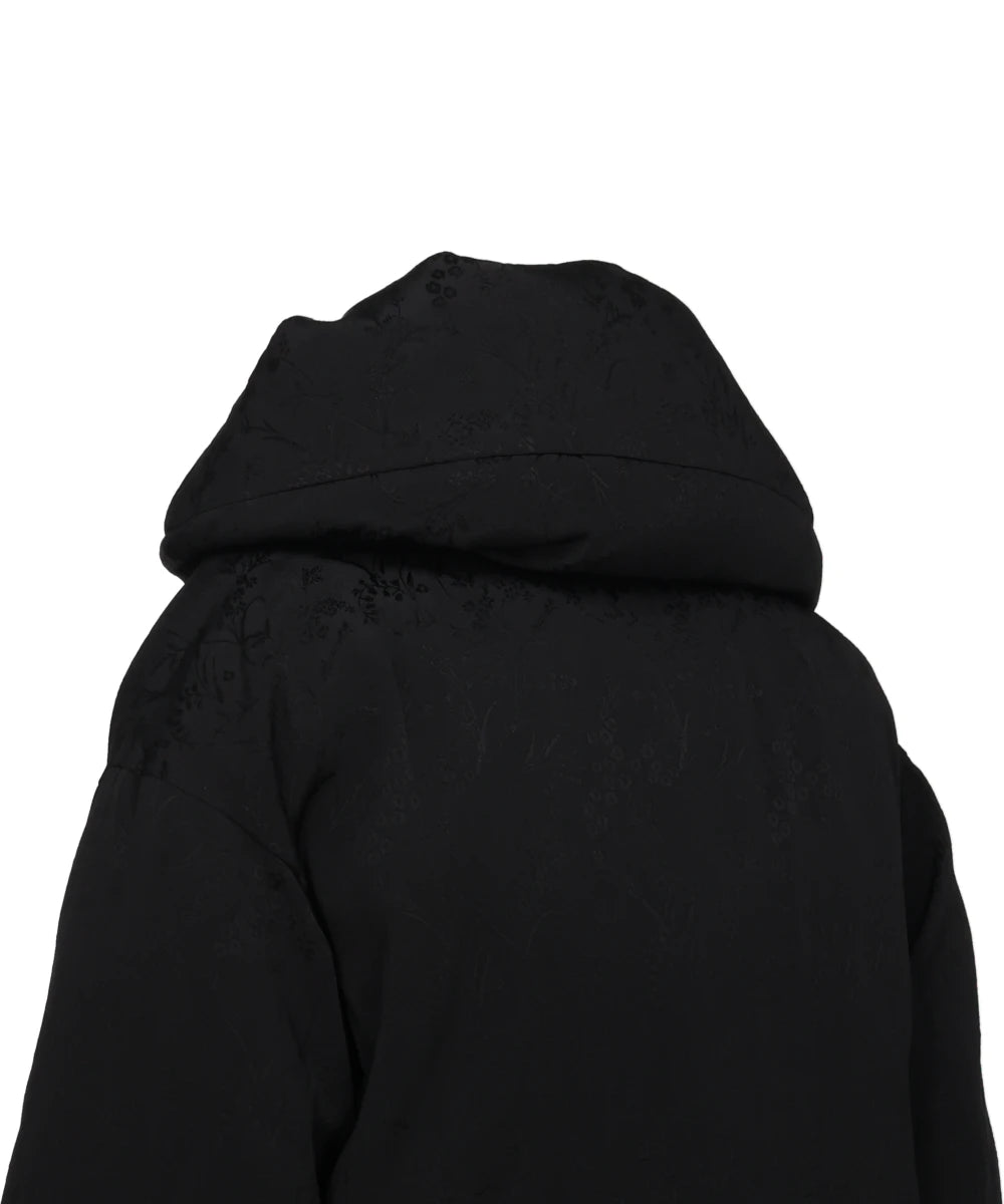 FLORAL JACQUARD ROUNDED DOWN JACKET