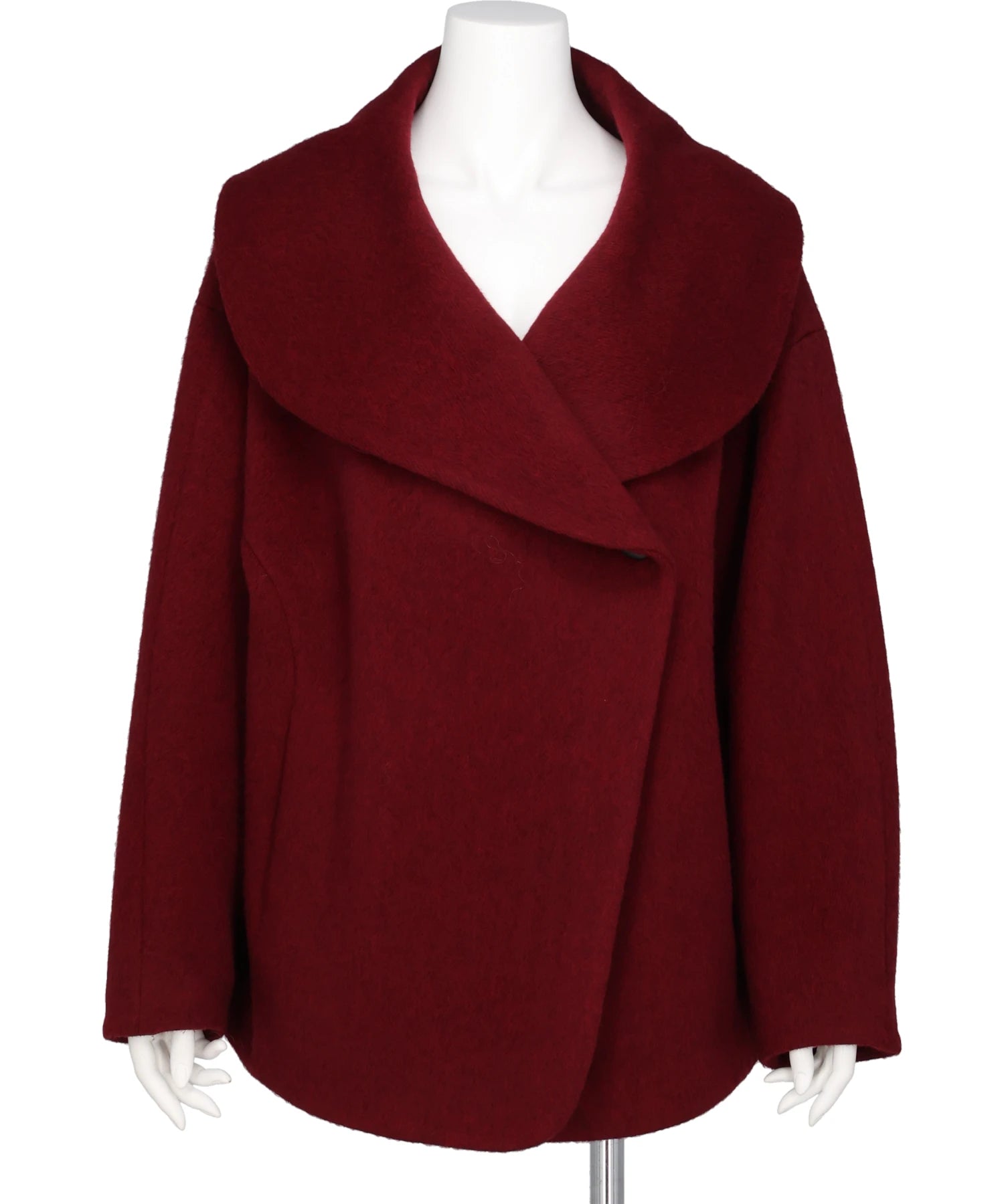 にこにこすまいる☺︎ 　AGATHA PEPURAMU JACKET Mame Kurogouchi(マメクロゴウチ) WOOL ARUPAKA SHAWL COLLAR