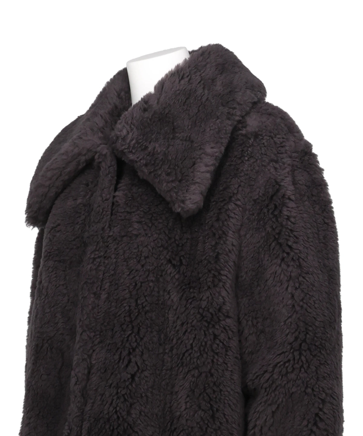 WOOL BOA WIDE COLLAR CORT