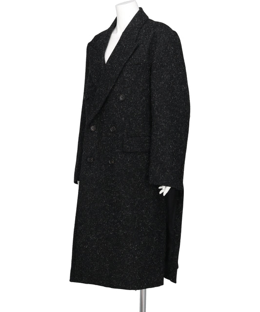 MELTON DOUBLE BREASTED CHESTERFIELD COAT