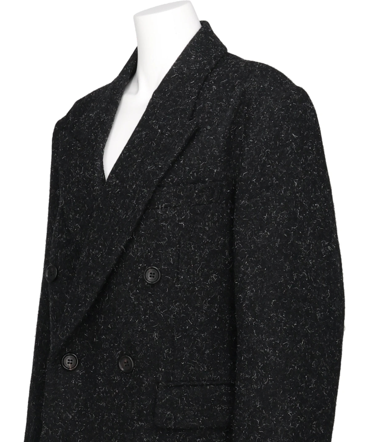 MELTON DOUBLE-BREASTED CHESTERFIELD COAT