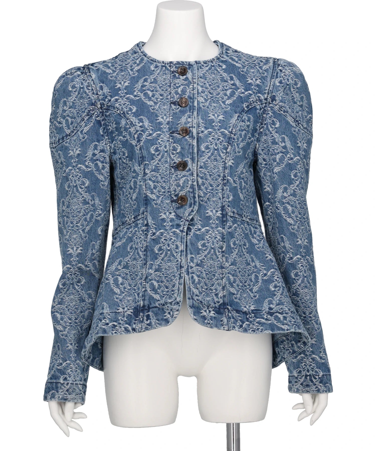 m*a様 DAMASK-JACQUARD DENIM PEPLUM JACKET FETICO(フェティコ) 2026SS DAMASK-JACQUARD DENIM PEPLUM JACKET