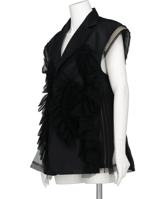 TULLE SLEEVELESS JACKET