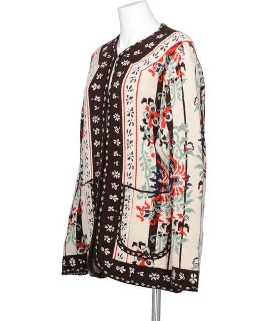 FLORAL ARABESQUE KNIT JACKET