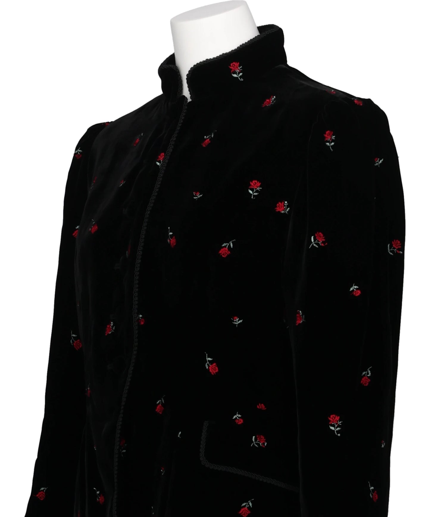 ROSE EMBROIDERED VELVET JACKET