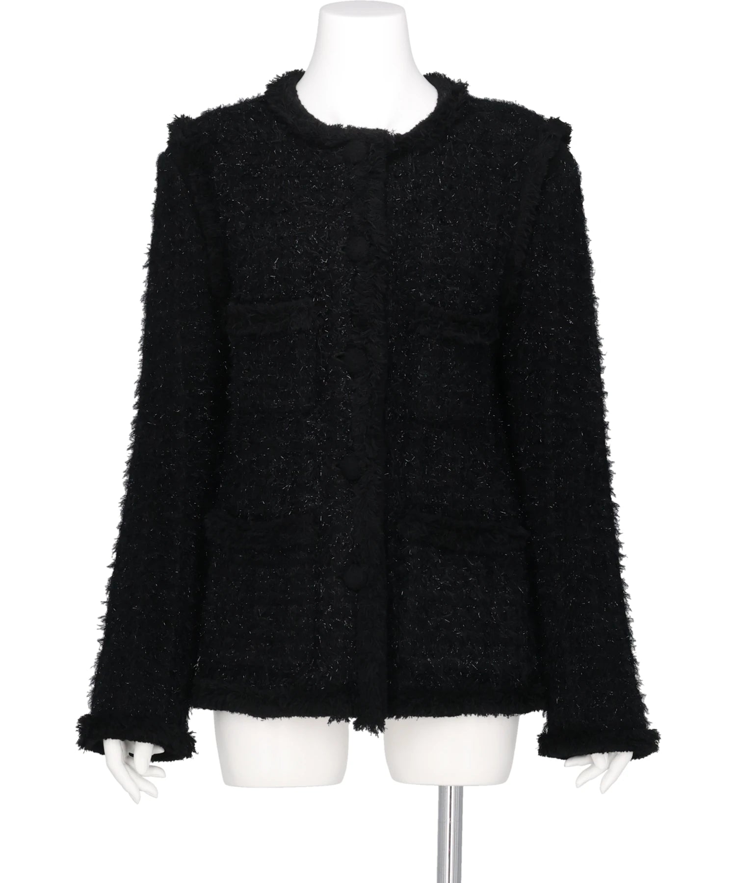 FETICO(フェティコ) 2026AW FRINGE TRIM TWEED KNIT JACKET FTC264