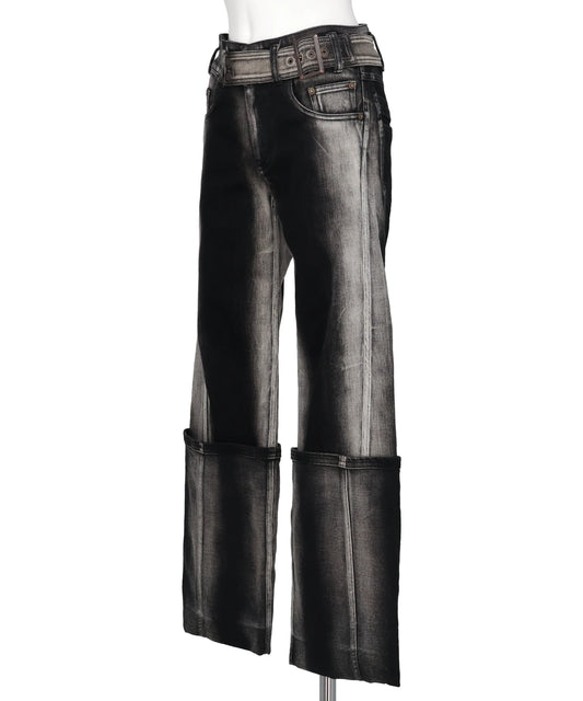 LOW-RISE DENIM PANTS