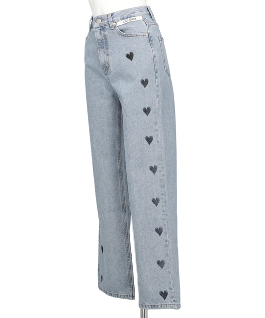 HEART STAMPED JEANS
