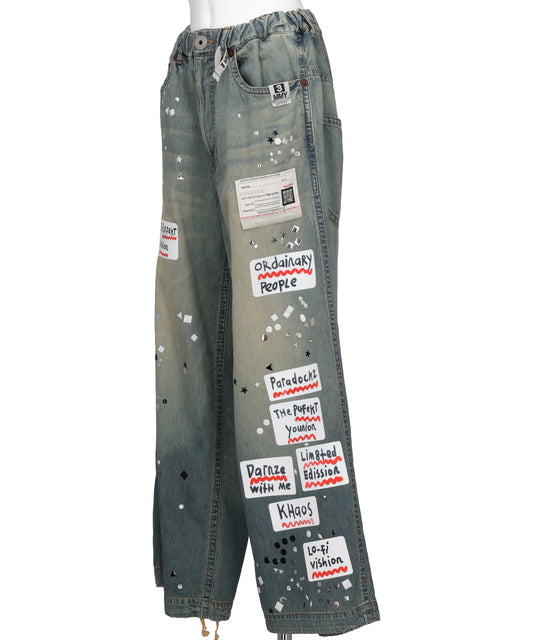 DENIM STICKER PANTS