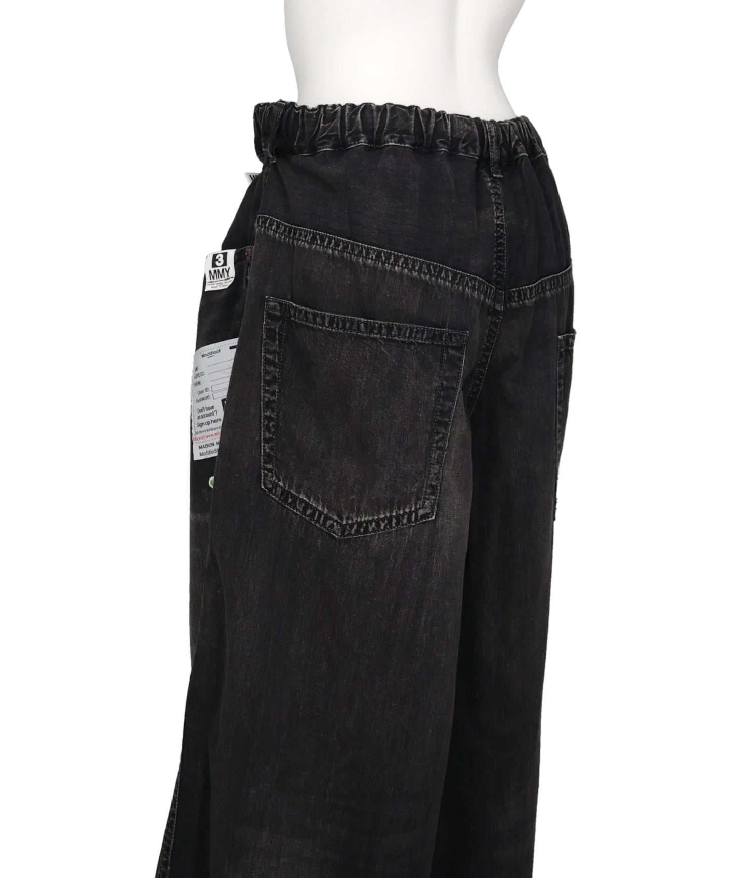 DENIM HUGE DETAIL PANTS w KIDS STICKER