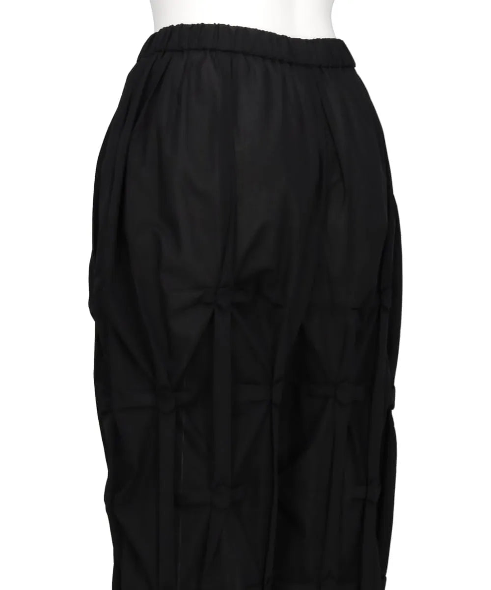 SHEER BROAD DIAMOND TUCK PANTS