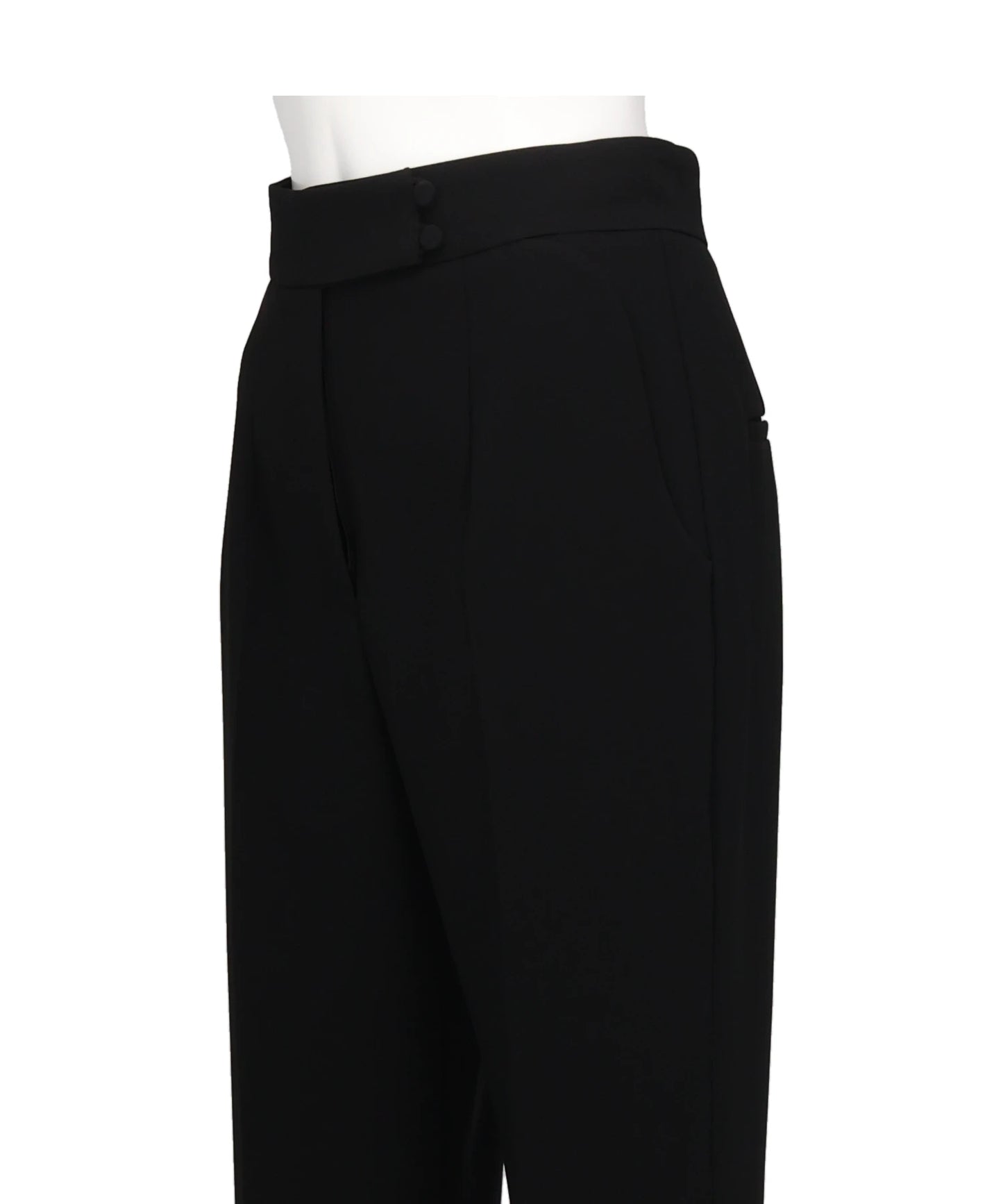 ACETATE POLYESTER HIGH WAISTEDCENTER CREASED SUIT TROUSERS