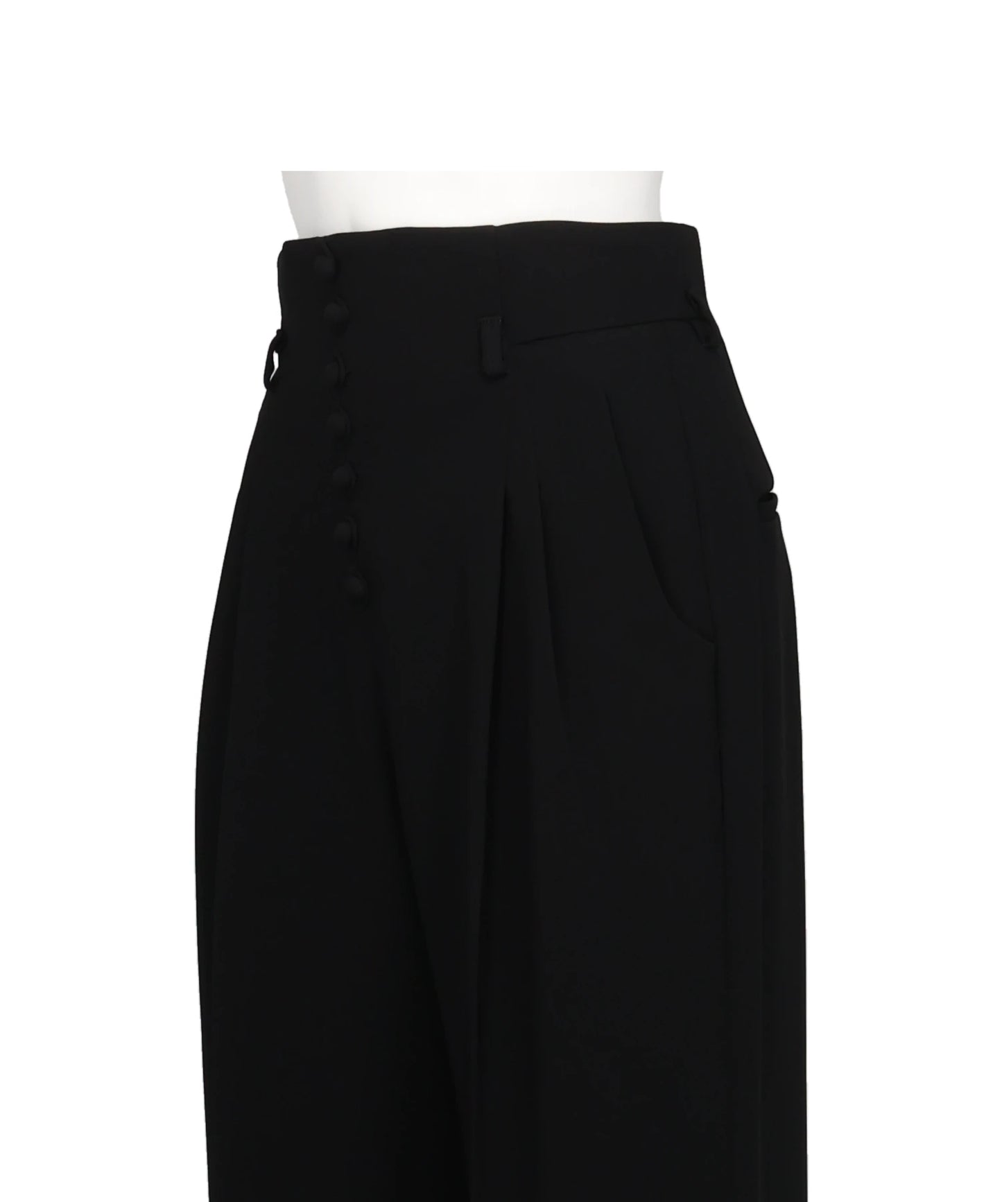 ACETATE POLYESTER HIGH WAISTED TROUSERS