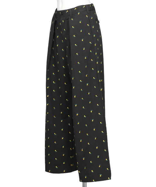 FLOWER EMBROIDERY SLACKS